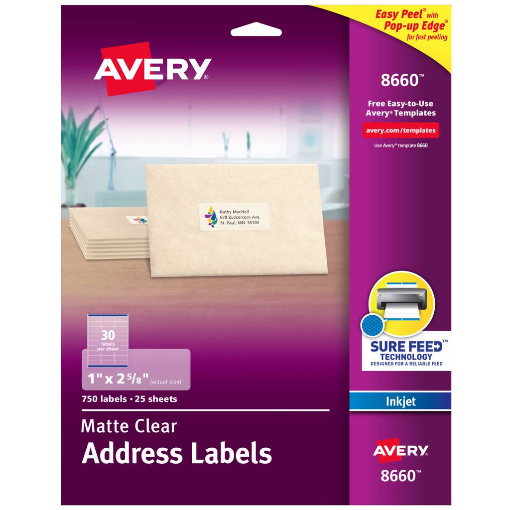 5 Packs: 750 ct. (3,750 total) Avery® 1